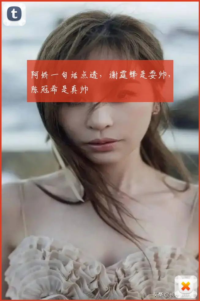 阿娇一句话点透，谢霆锋是耍帅，陈冠希是真帅