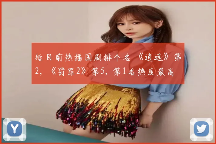 给目前热播国剧排个名 《逍遥》第2, 《罚罪2》第5, 第1名热度最高
